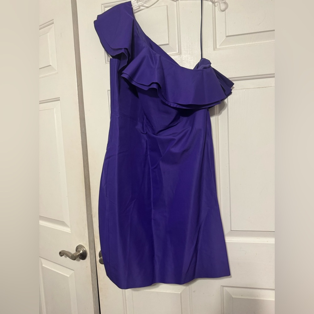 Elegant Purple One-Shoulder Dress
